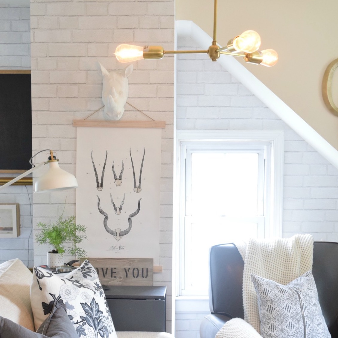 Downtown Minimalist 3-Light Chandelier | Photo Courtesy of Homeowner